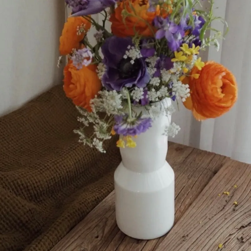 Feldspar White Bunch Vase