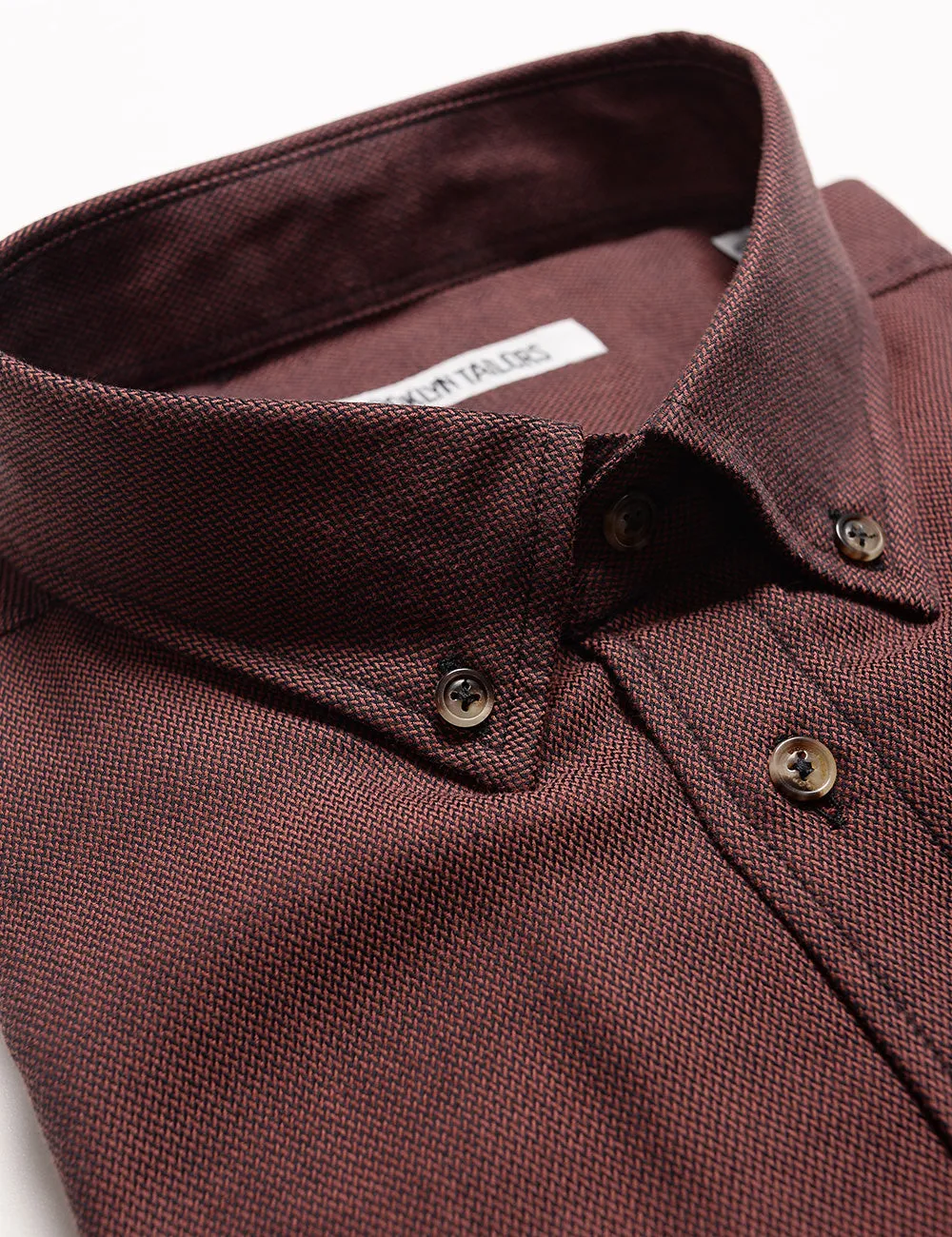 FINAL SALE: BKT10 Slim Casual Shirt in Soft Basketweave - Aged Brick