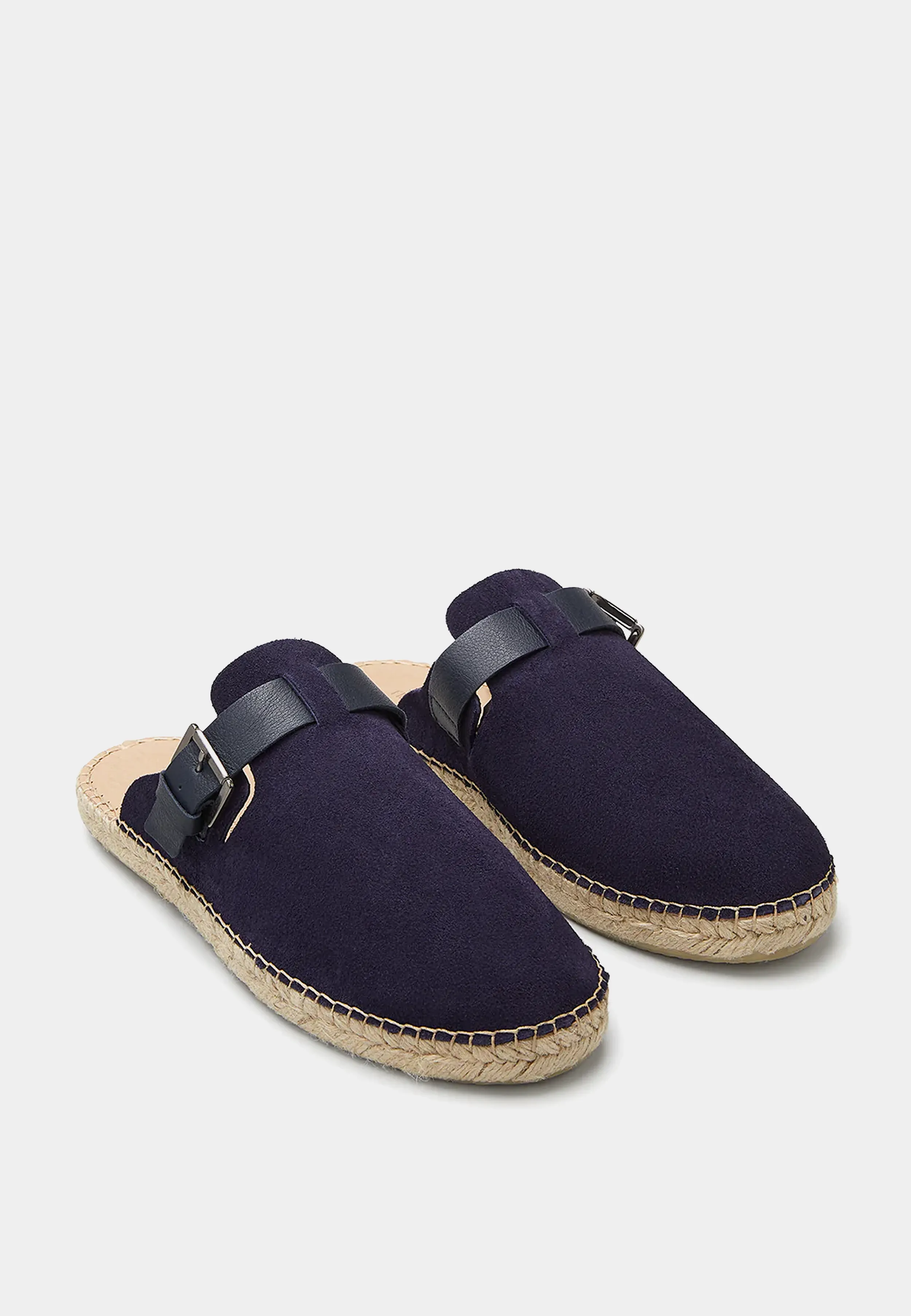 Frescobol Valente Espadrille Suede Clogs Navy