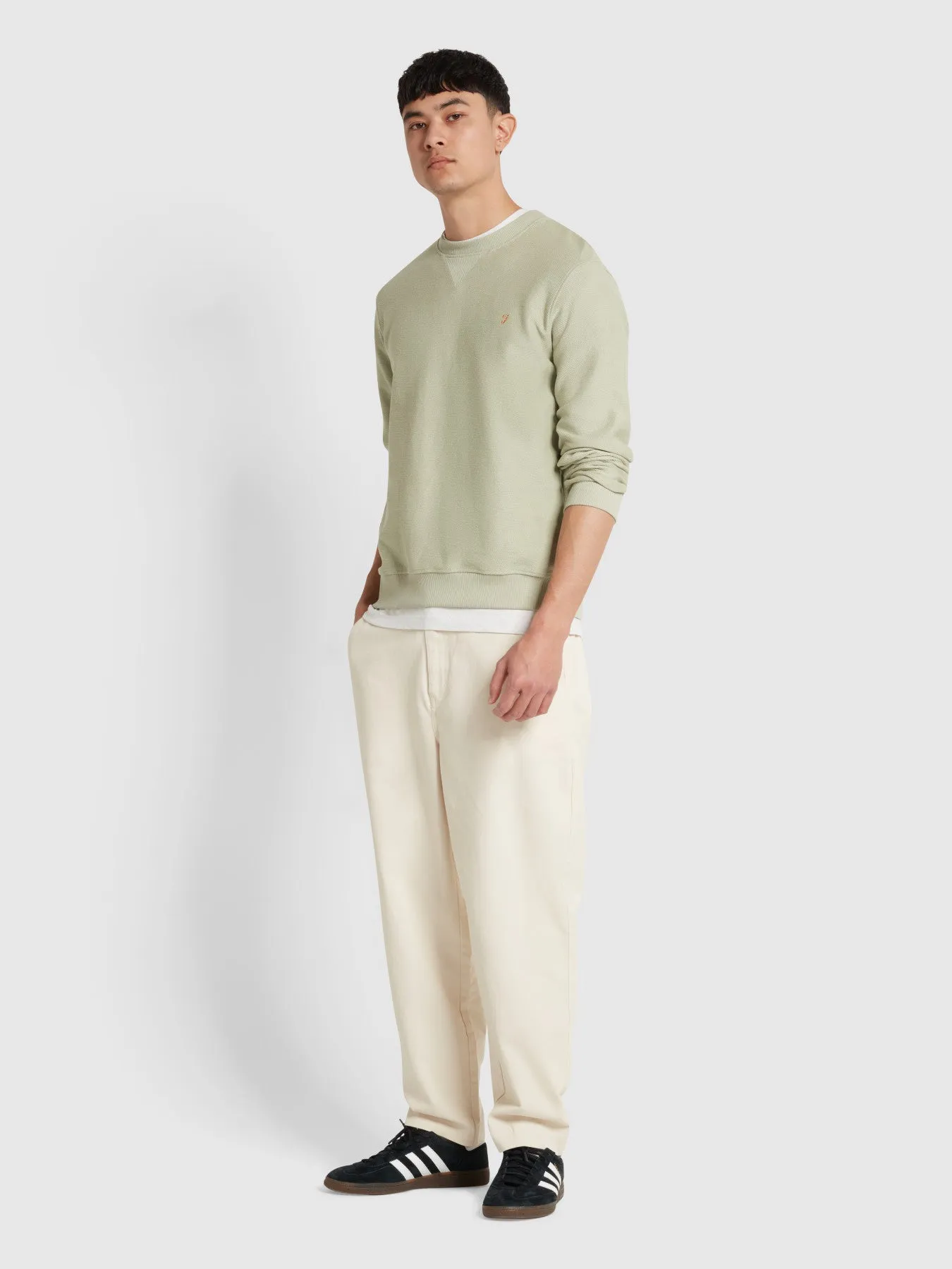 Galli Twill Crew Neck Sweatshirt In Balsam