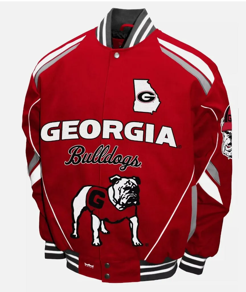 Georgia Bulldogs Franchise Club Stout Twill Full-Snap Jacket - Red