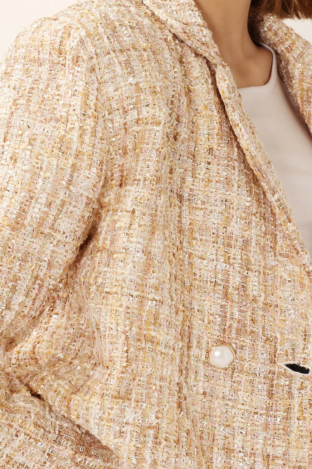 Grace Pearl Button Tweed Jacket