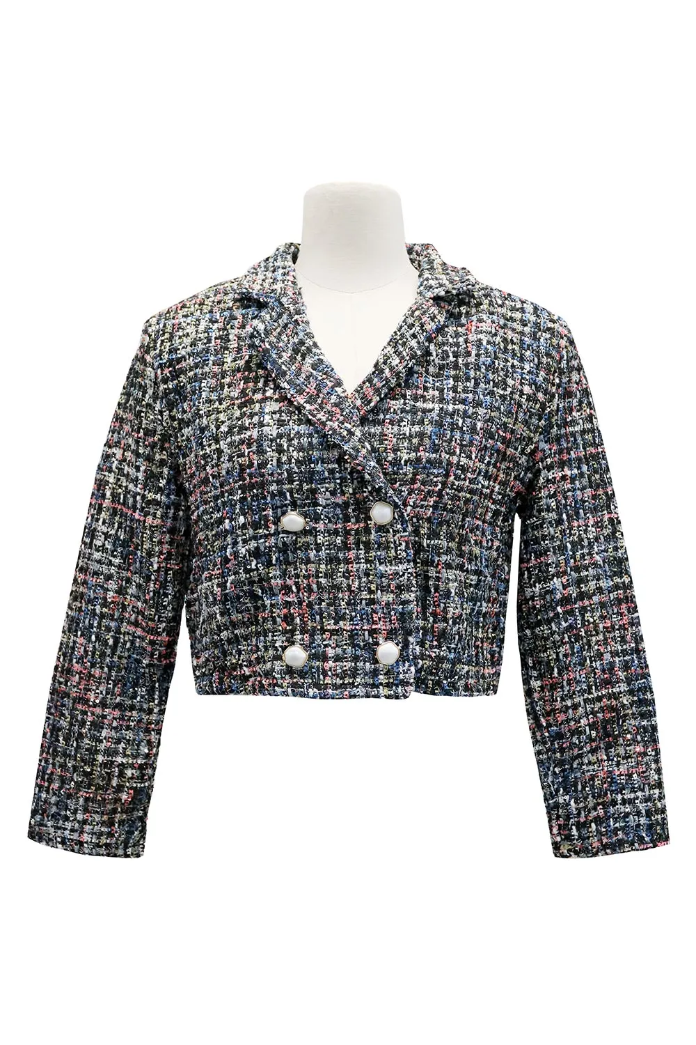 Grace Pearl Button Tweed Jacket