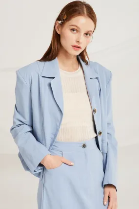 Hailee Linen Crop Jacket