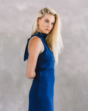 Jenna Halterneck Dress | Blue