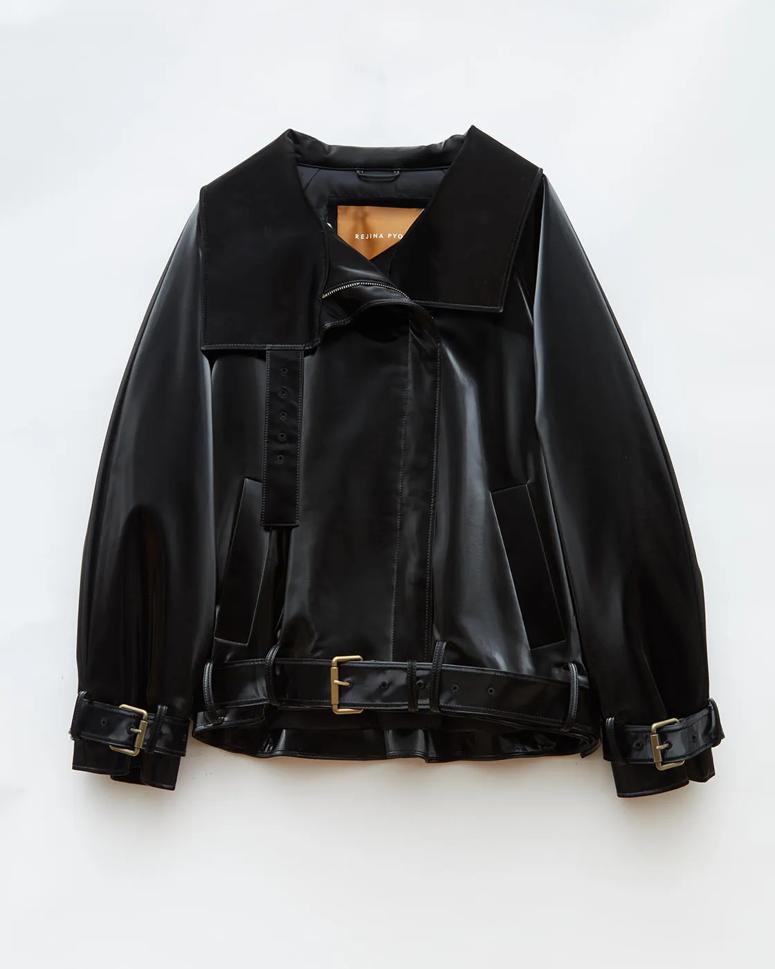 Juno Jacket Faux Leather Black