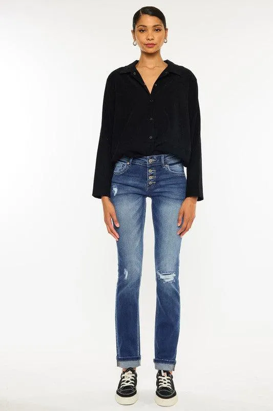 KENNIE MID RISE SKINNY STRAIGHT (FINAL SALE)