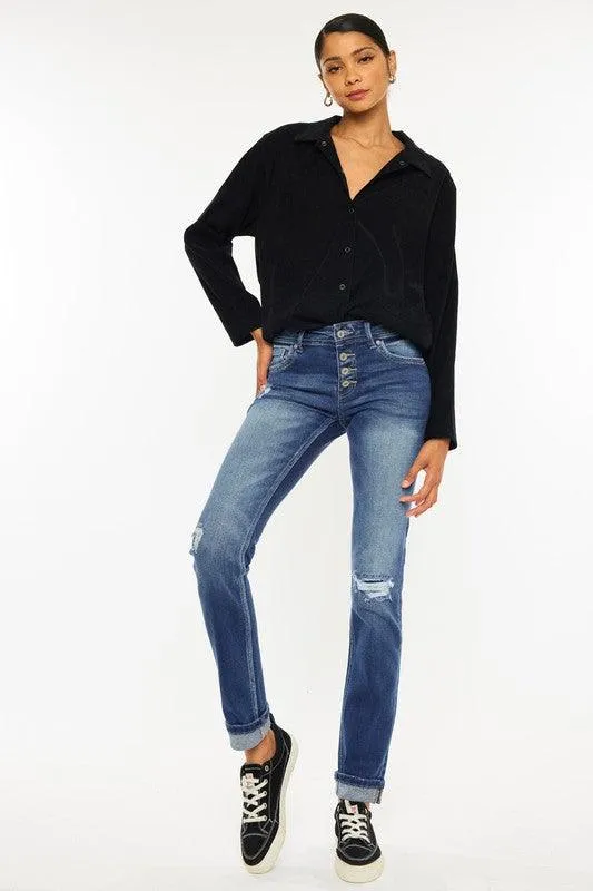 KENNIE MID RISE SKINNY STRAIGHT (FINAL SALE)