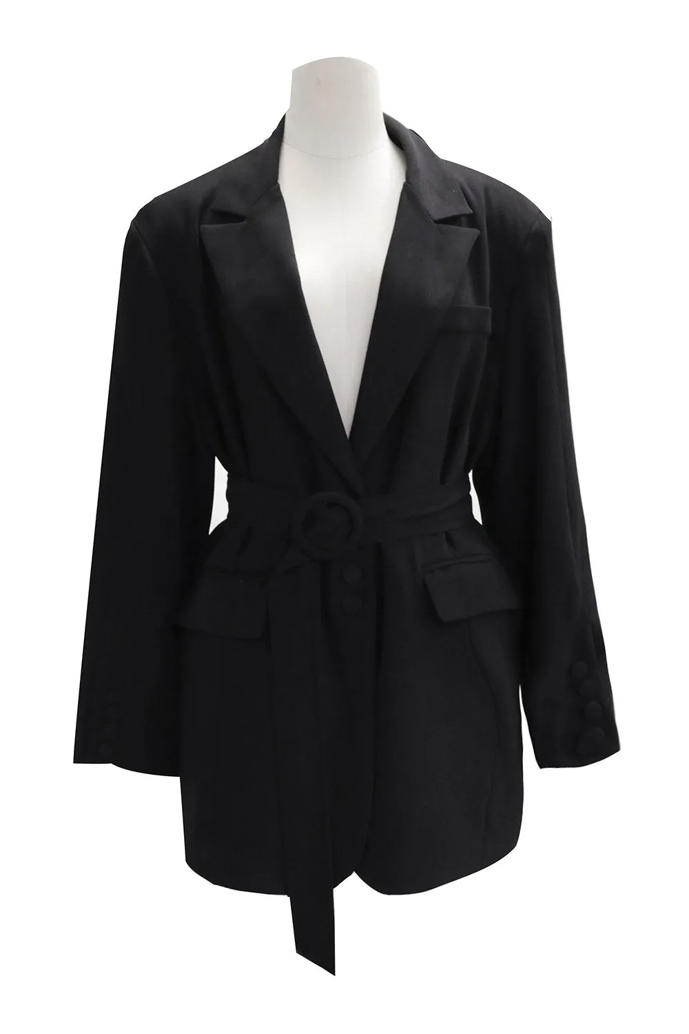 Khloe Boyfriend Fit Blazer w/Belt