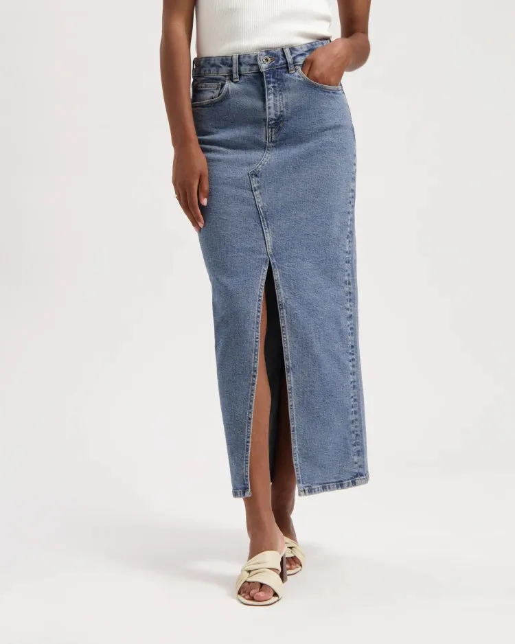 KUYICHI Coda denim skirt mine blue women