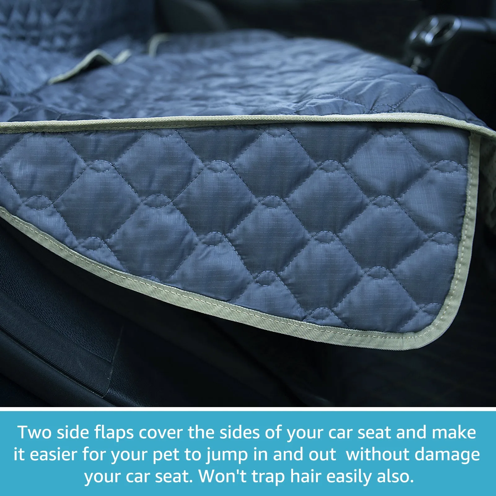 Lassie Dog Car Seat Cover for Back Seat, Heavy-Duty, Nonslip Waterproof Backseat Dog Cover for Car, Washable Car Bench Seat Cover, Universal Car Seat Protector for Backseats, Trucks & SUVs