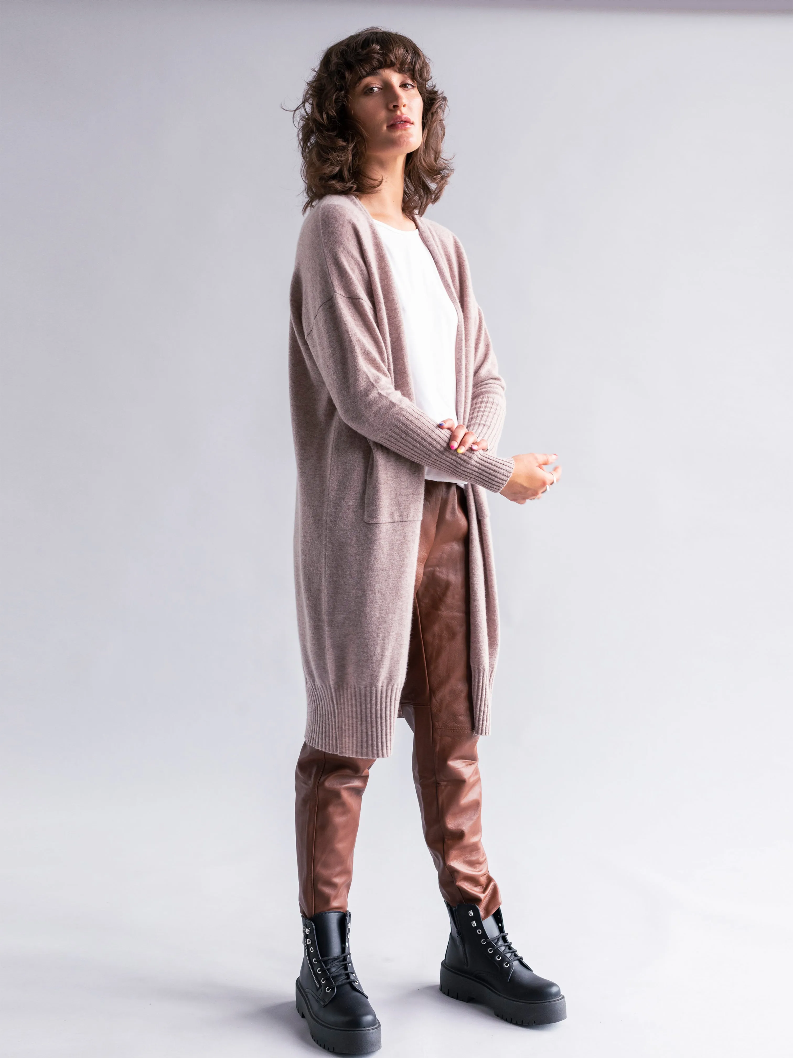 Longline Pure Cashmere Cardigan New Colourways