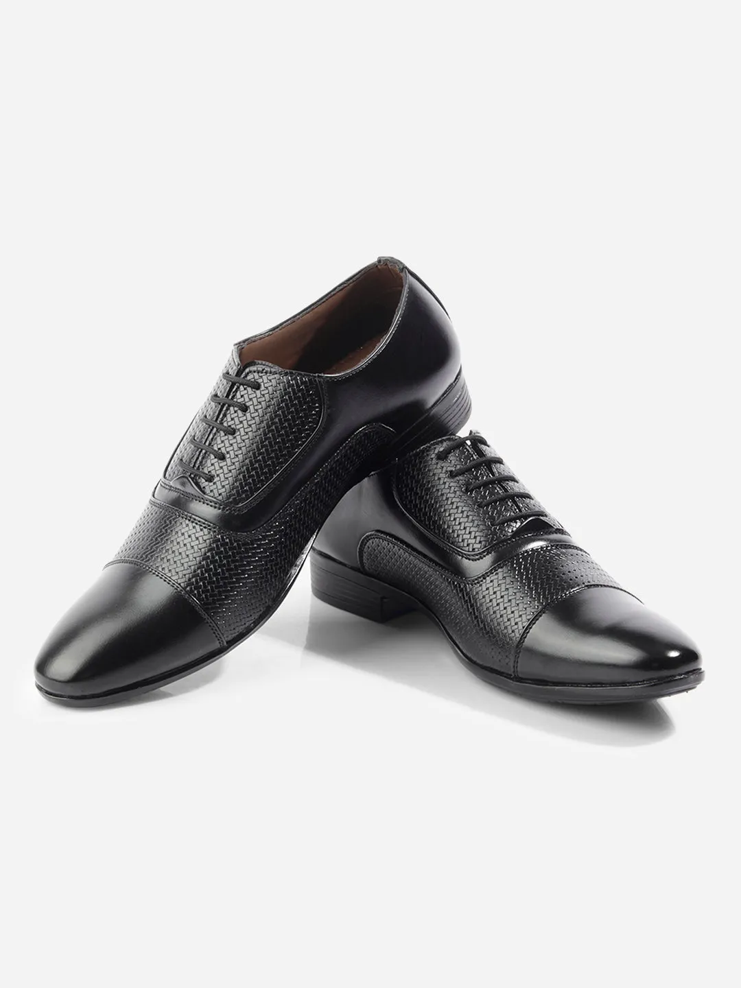 Men's Black Regular Toe Lace Up Formal (IX1073)