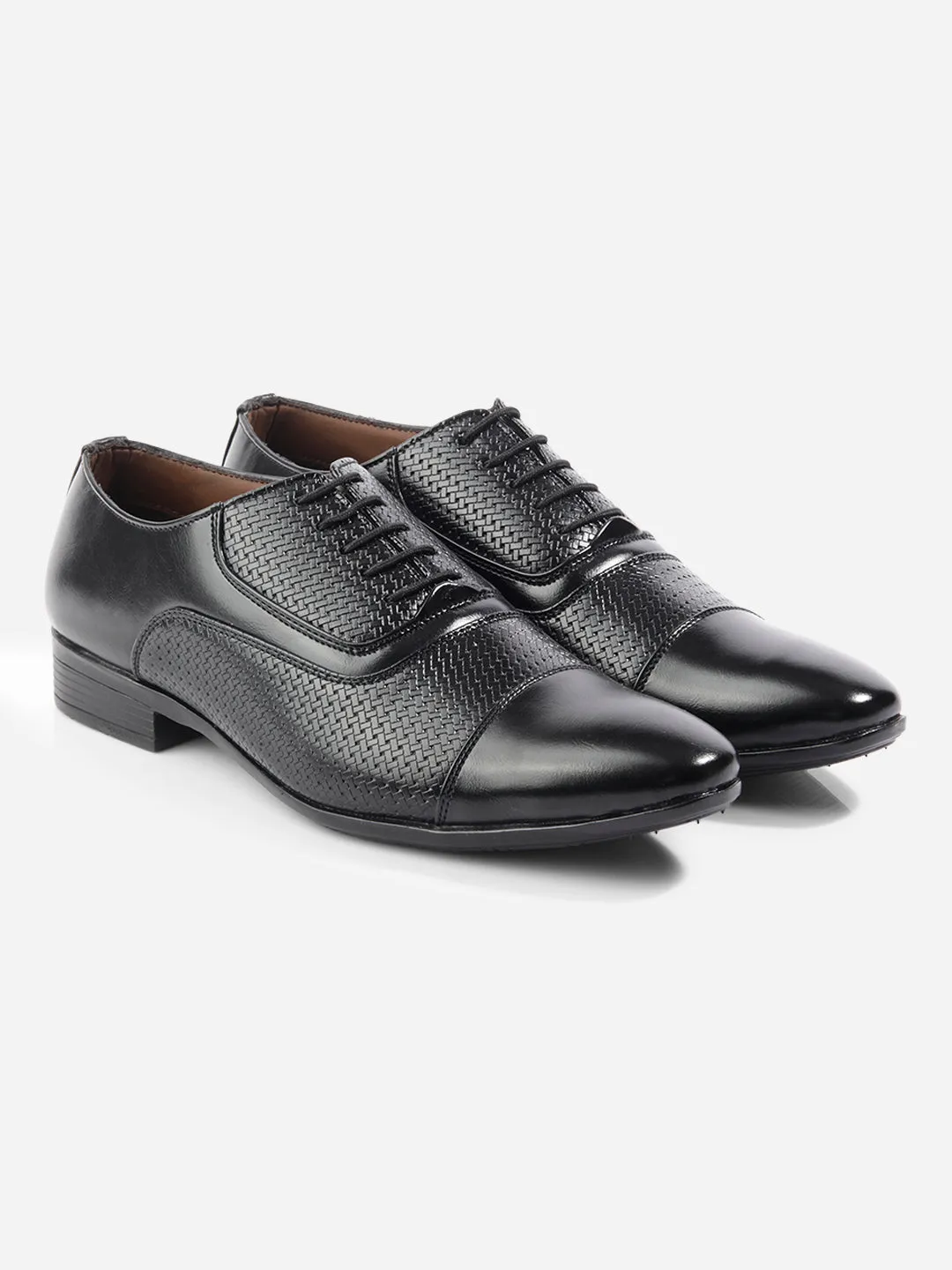 Men's Black Regular Toe Lace Up Formal (IX1073)