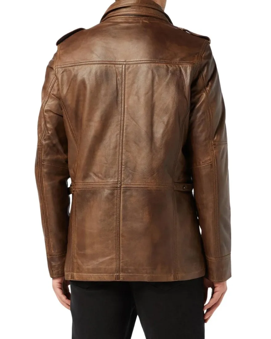 Men's Leather Field Jacket