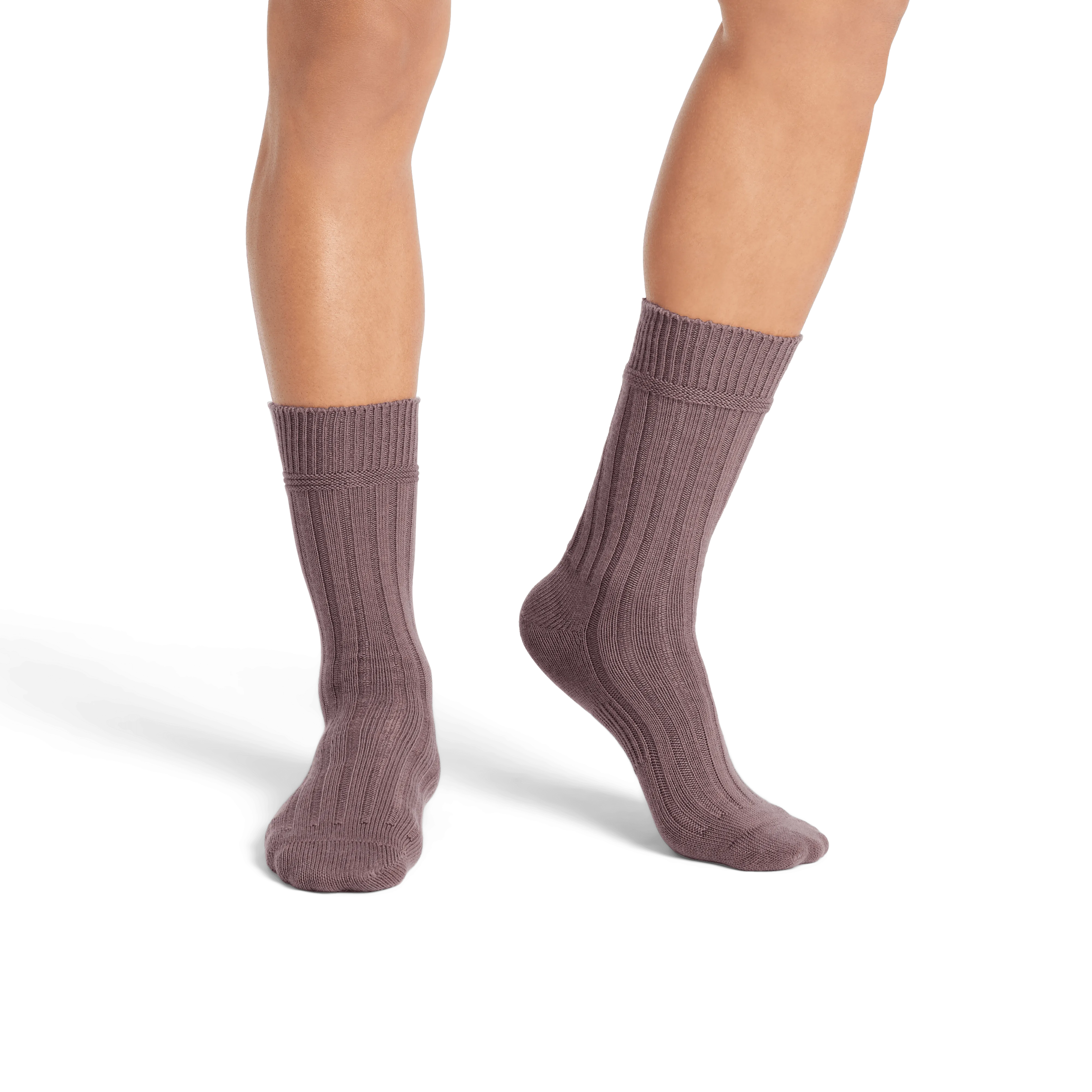 Men's Merino Cashmere Blend Rib Calf Socks