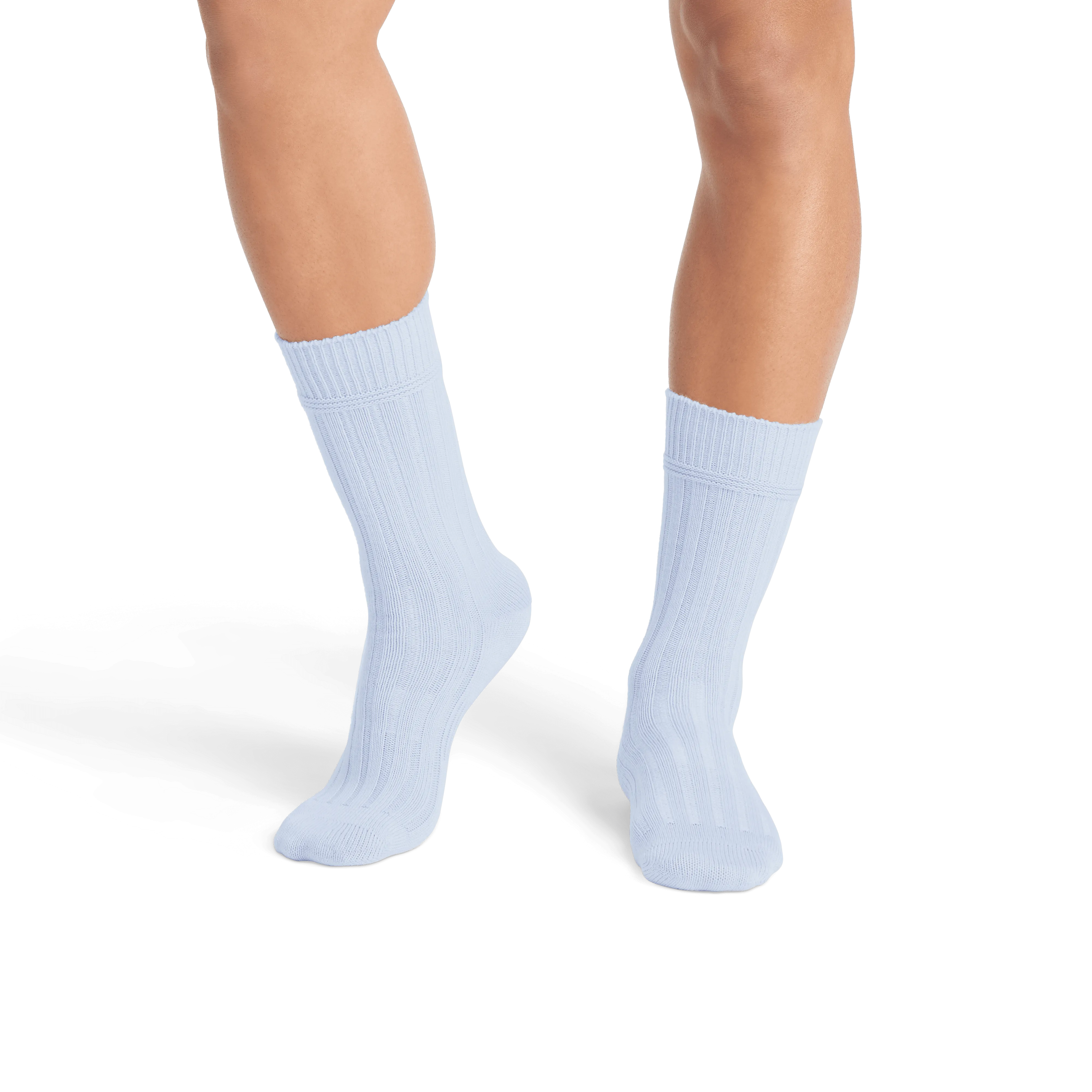 Men's Merino Cashmere Blend Rib Calf Socks