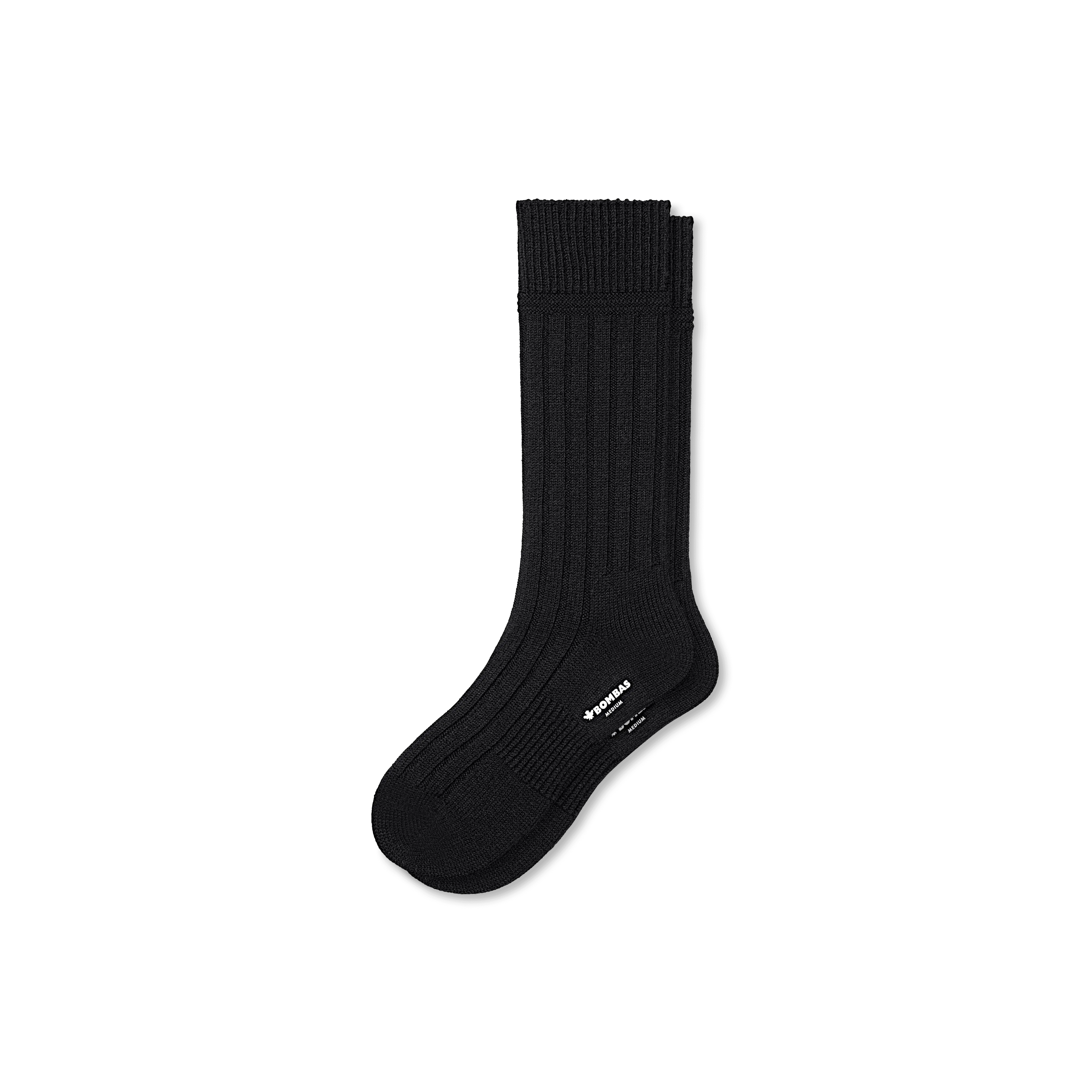 Men's Merino Cashmere Blend Rib Calf Socks