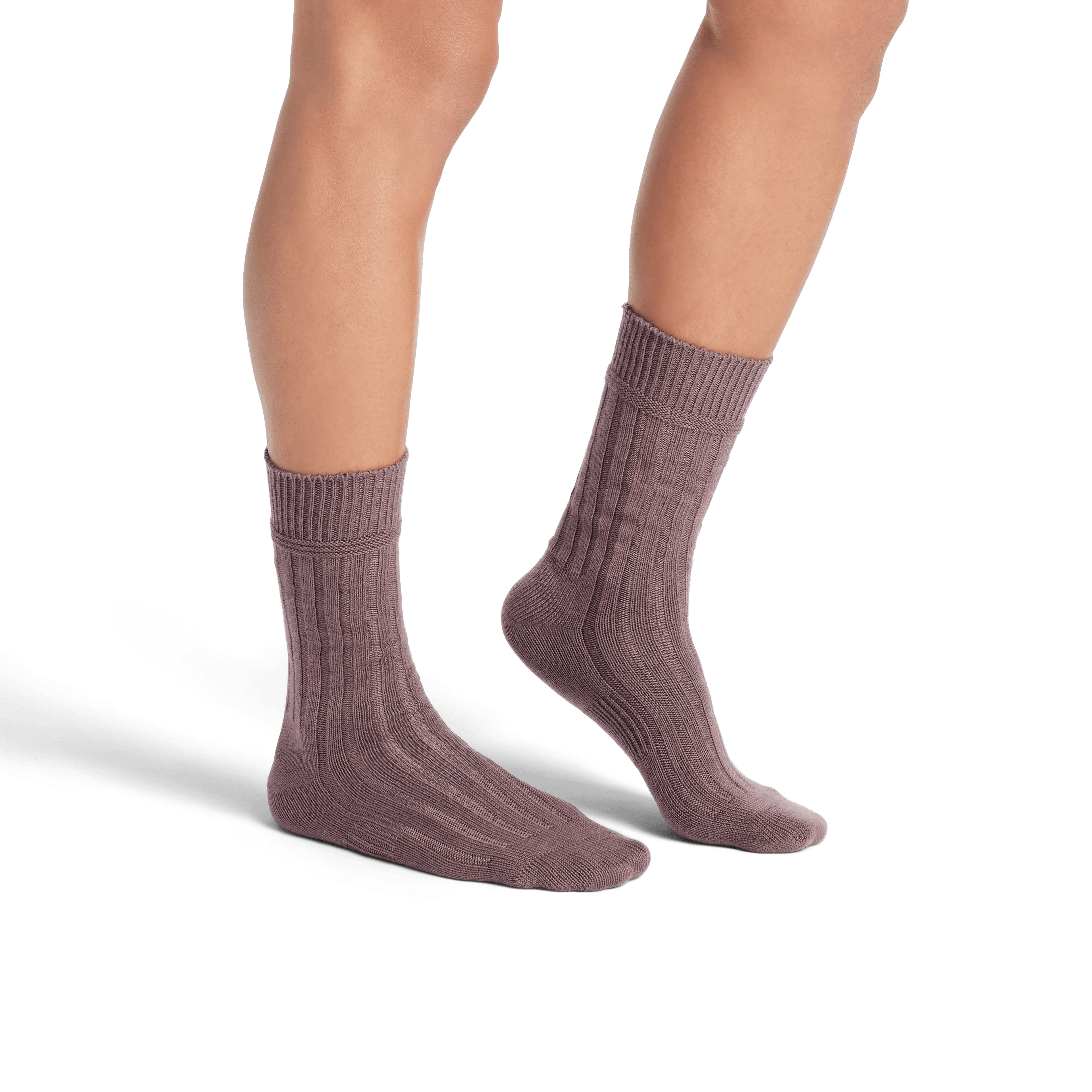 Men's Merino Cashmere Blend Rib Calf Socks