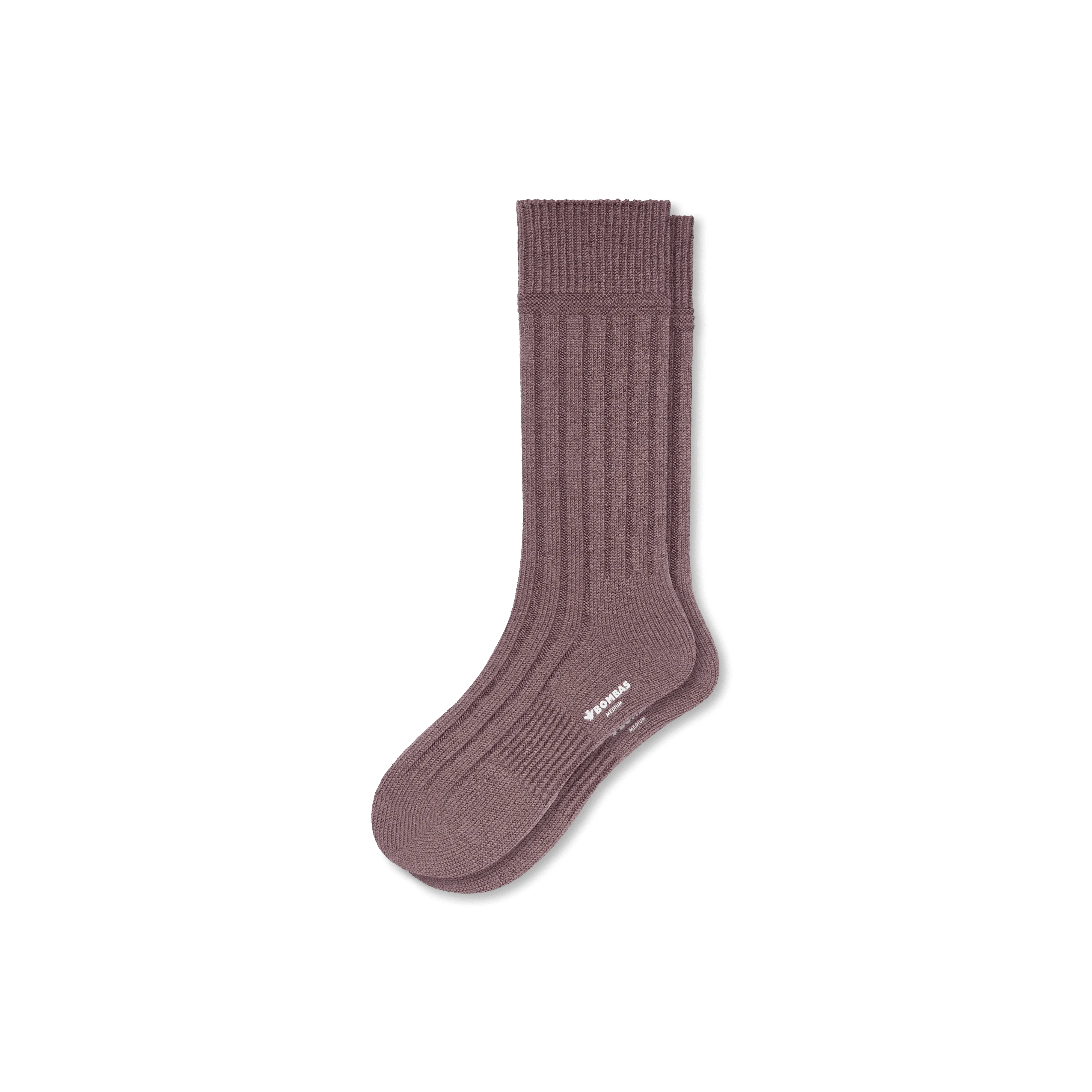 Men's Merino Cashmere Blend Rib Calf Socks