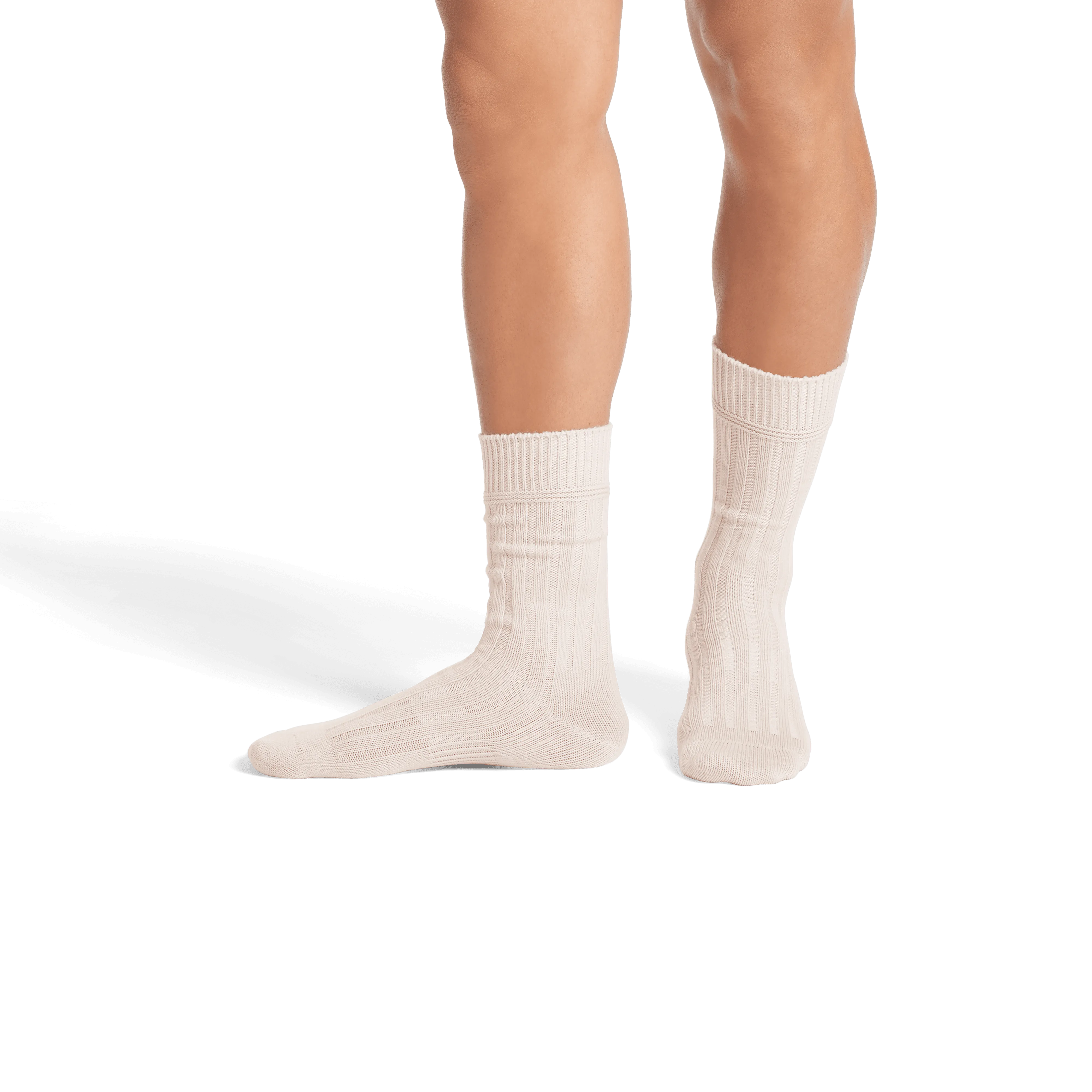 Men's Merino Cashmere Blend Rib Calf Socks