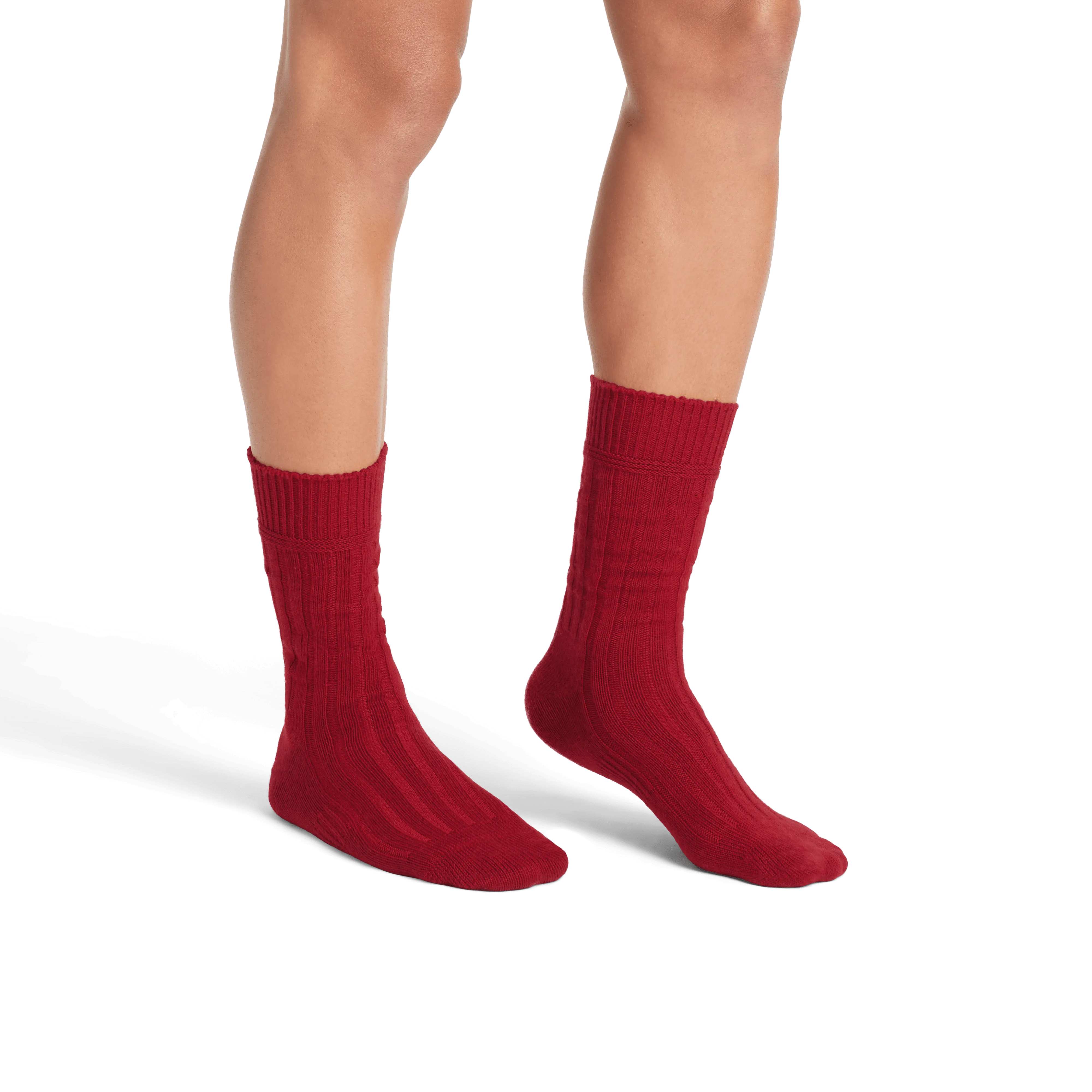 Men's Merino Cashmere Blend Rib Calf Socks