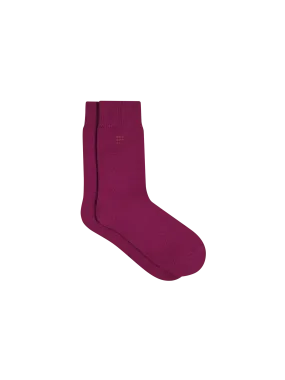 Mens Recycled Cashmere Socks—plum purple