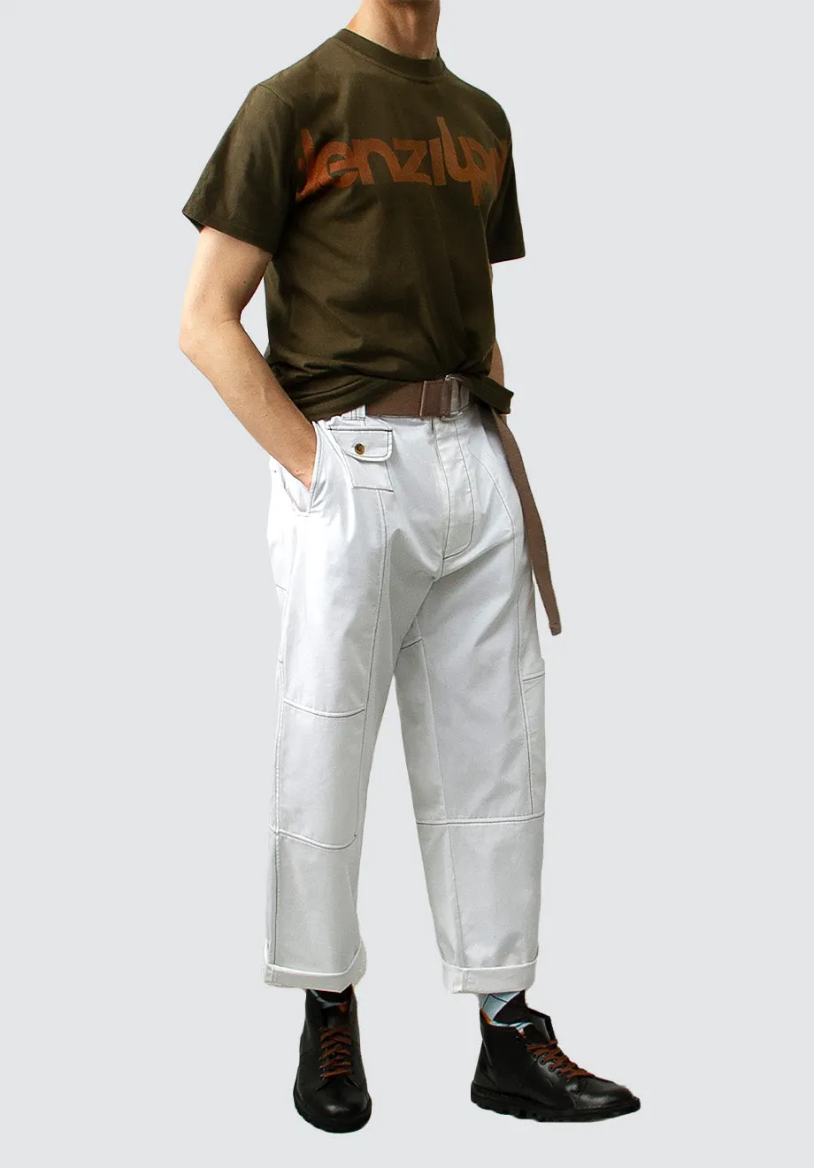 Multi-Seam Wide Leg Trouser