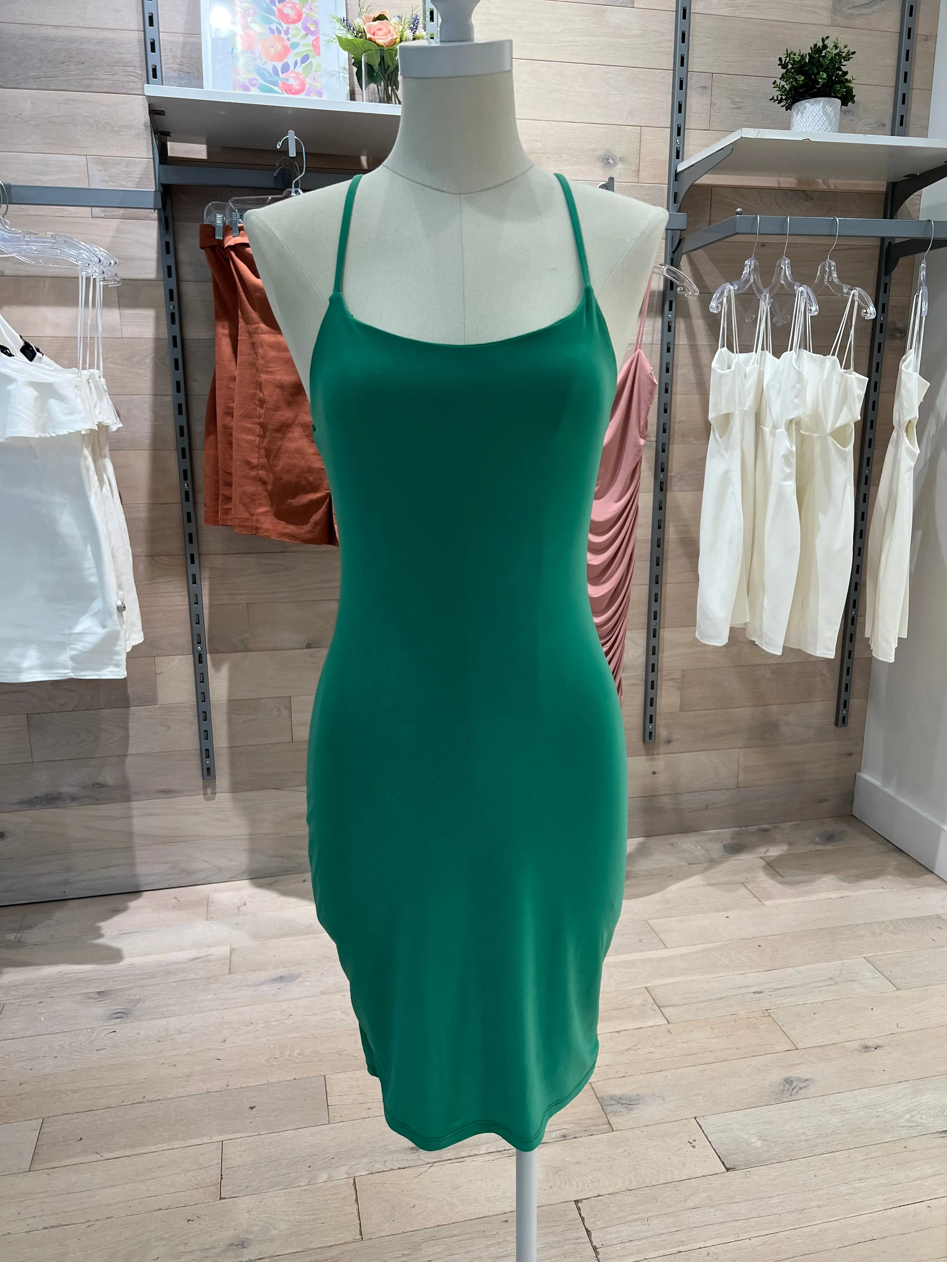 Nathalia straight midi dress, Green