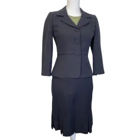 Navy Skirt Suit Set (S)