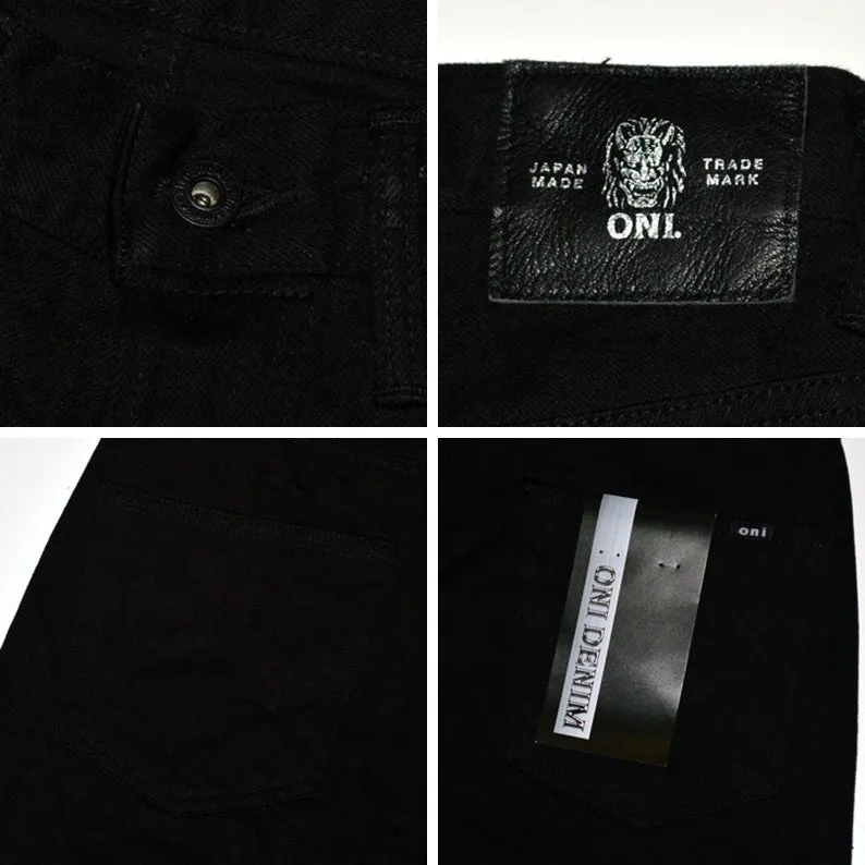 ONI DENIM "566-13BK" 13oz Jet Black Denim Semi Tight Straight