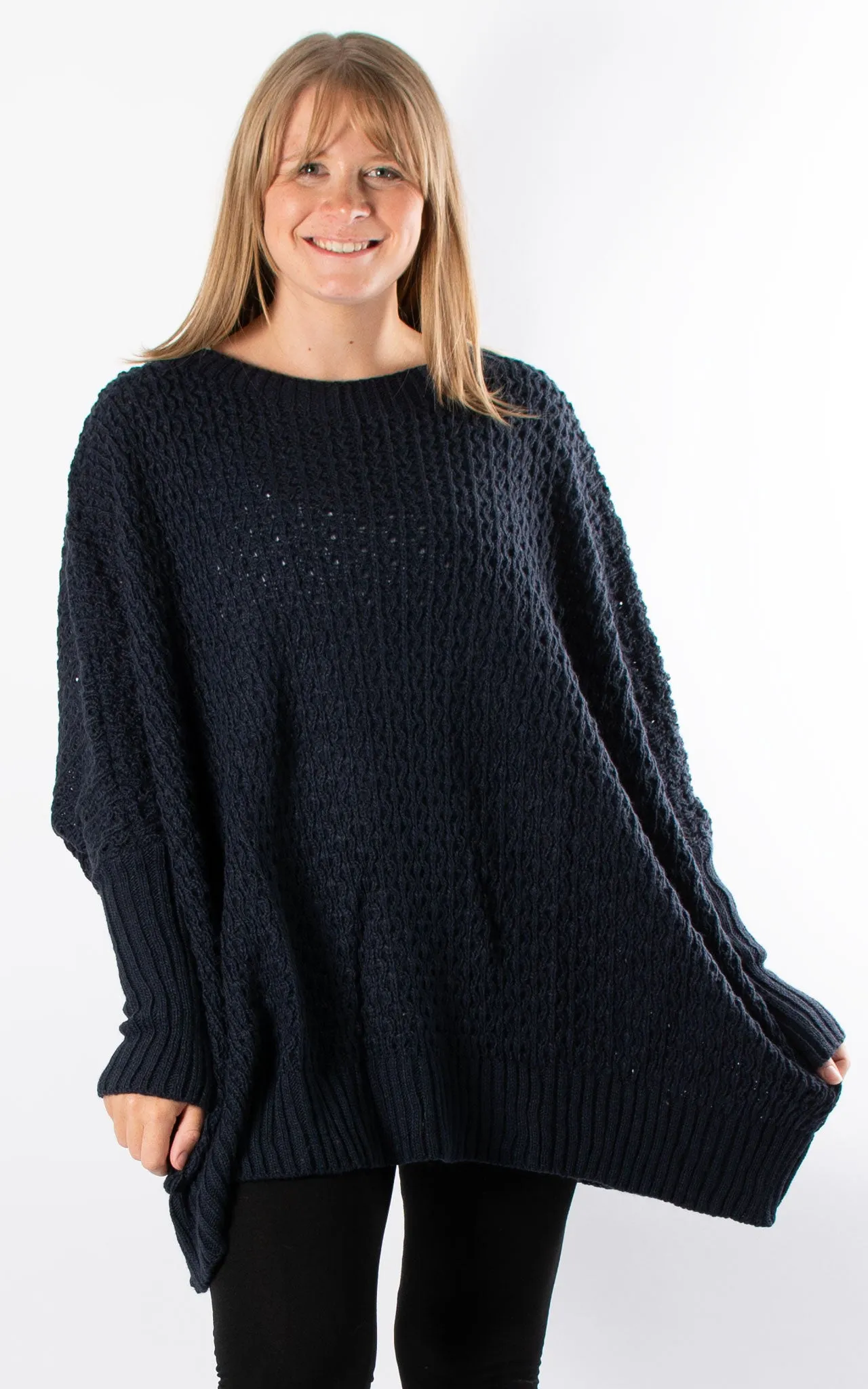 Oversized Chunky Knit Jumper | Navy