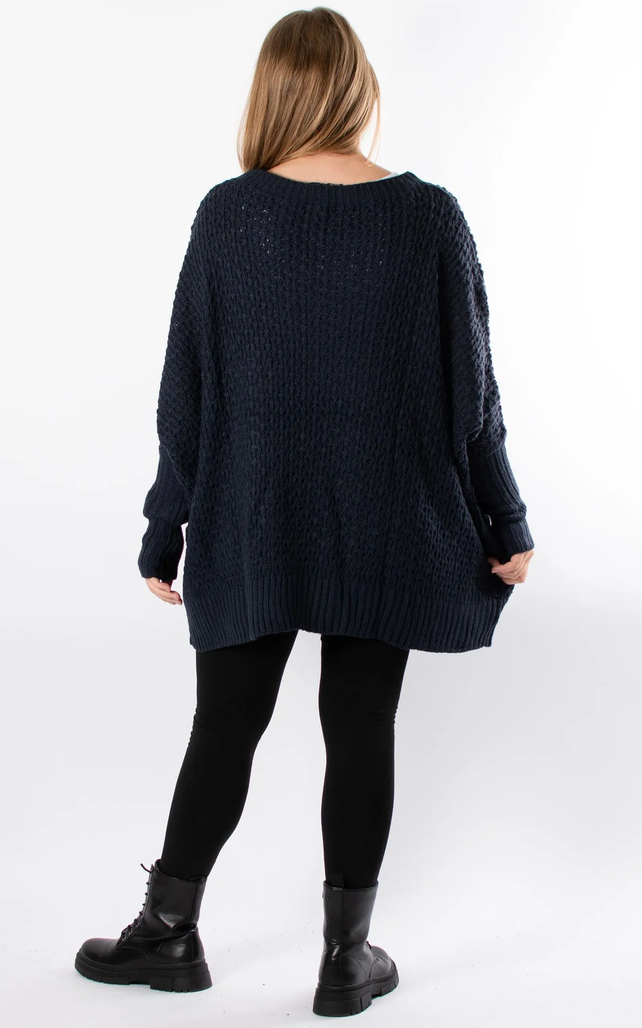 Oversized Chunky Knit Jumper | Navy