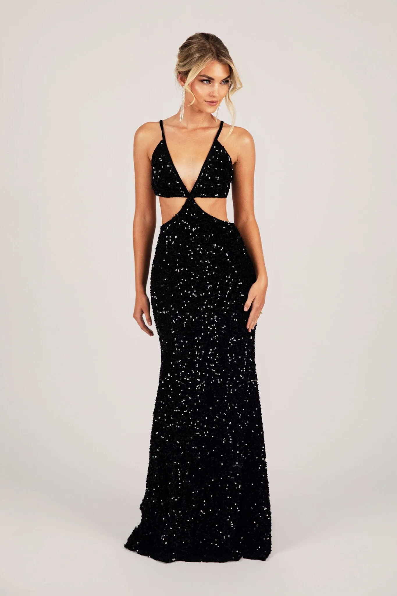 Parker Cut Out Gown - Black