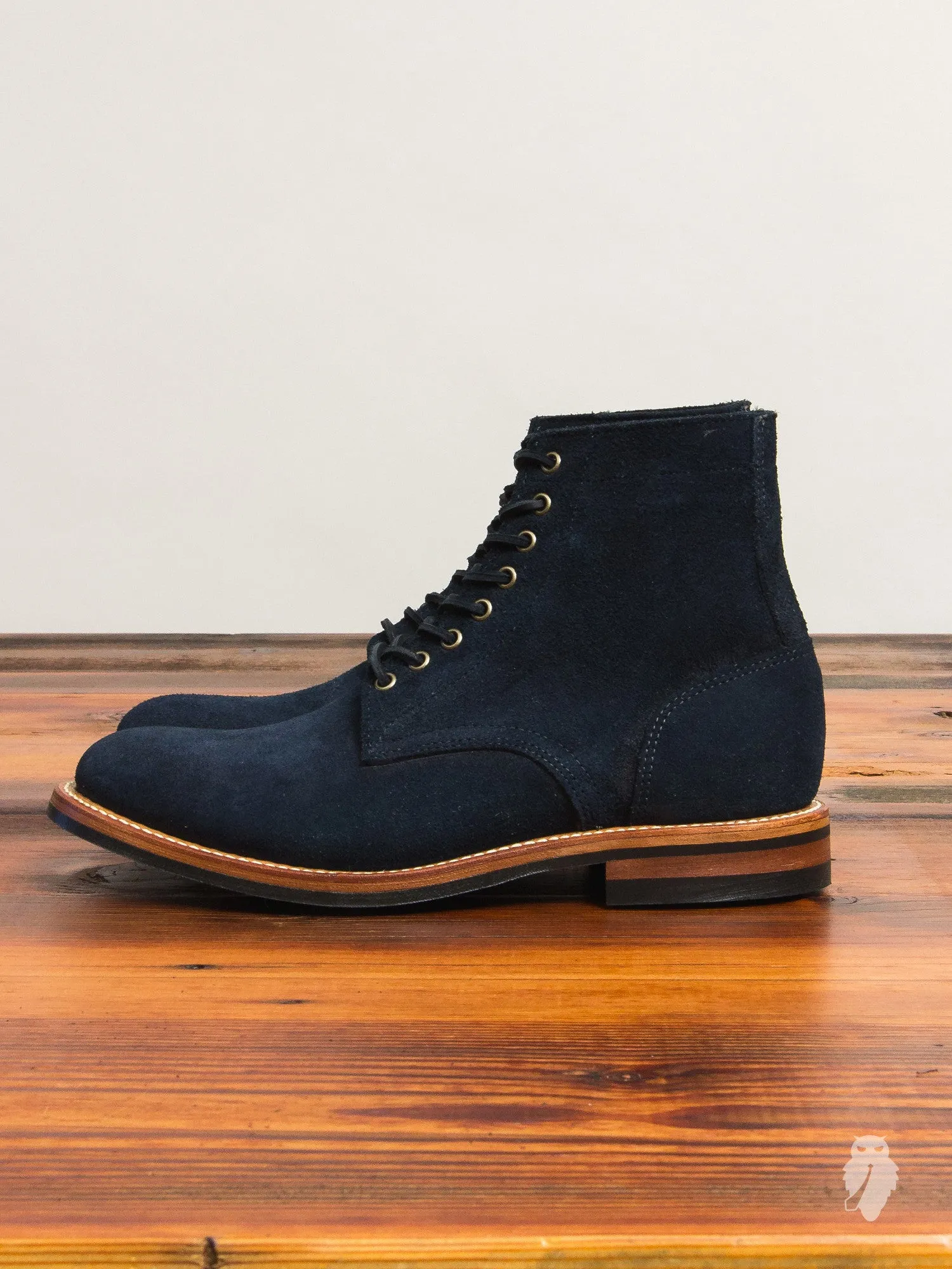 "Dainite Trench Boot" in Indigo Rough-Out