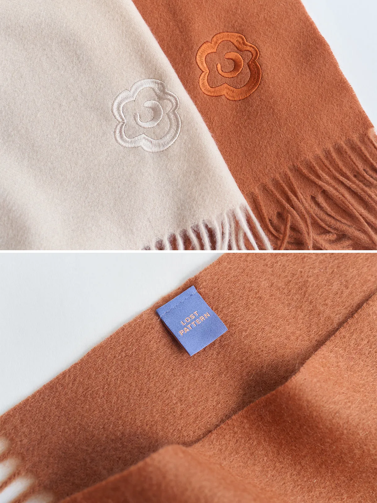 "Lost in Warmth" Classic Cashmere Scarf - Caramel