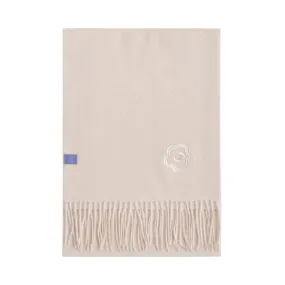 "Lost in Warmth" Classic Cashmere Scarf - Cream