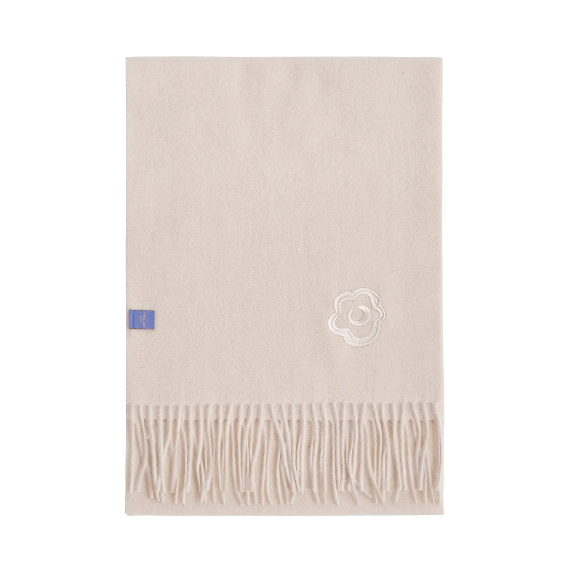 "Lost in Warmth" Classic Cashmere Scarf - Cream