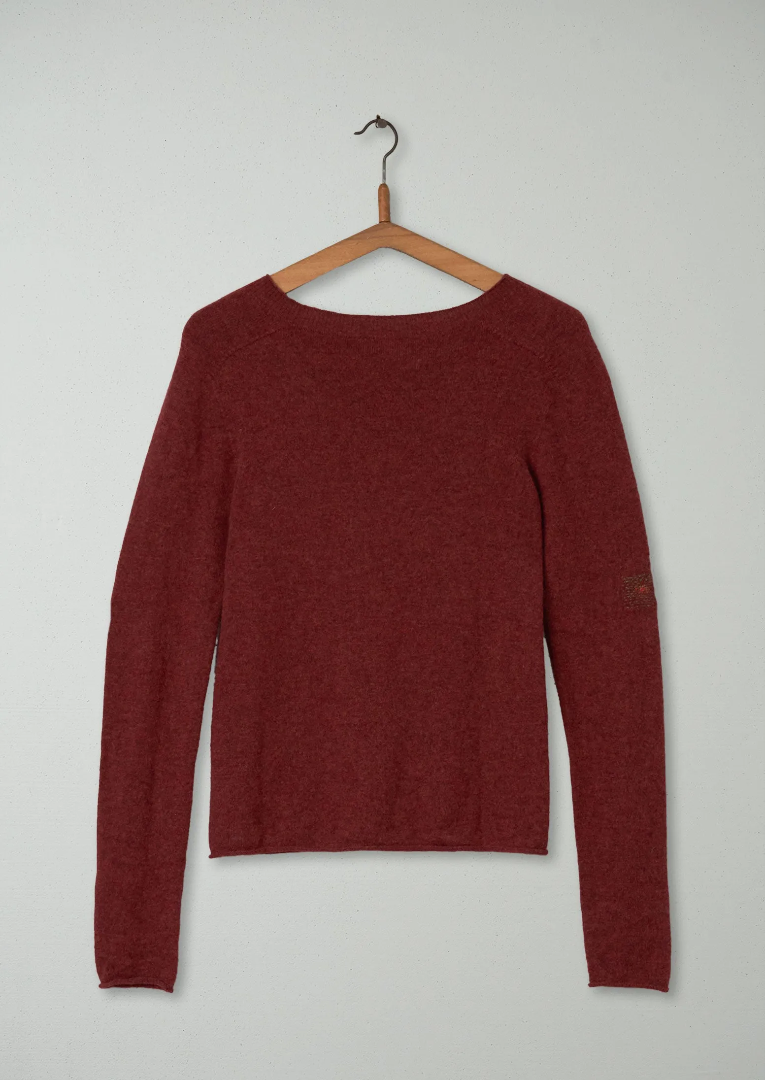 Renewed Wool Cashmere Neat Sweater Size S (135) | Russet