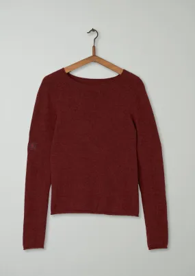 Renewed Wool Cashmere Neat Sweater Size S (135) | Russet