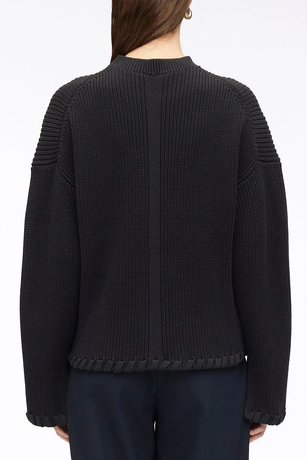 Ribbed V-Neck Jumper