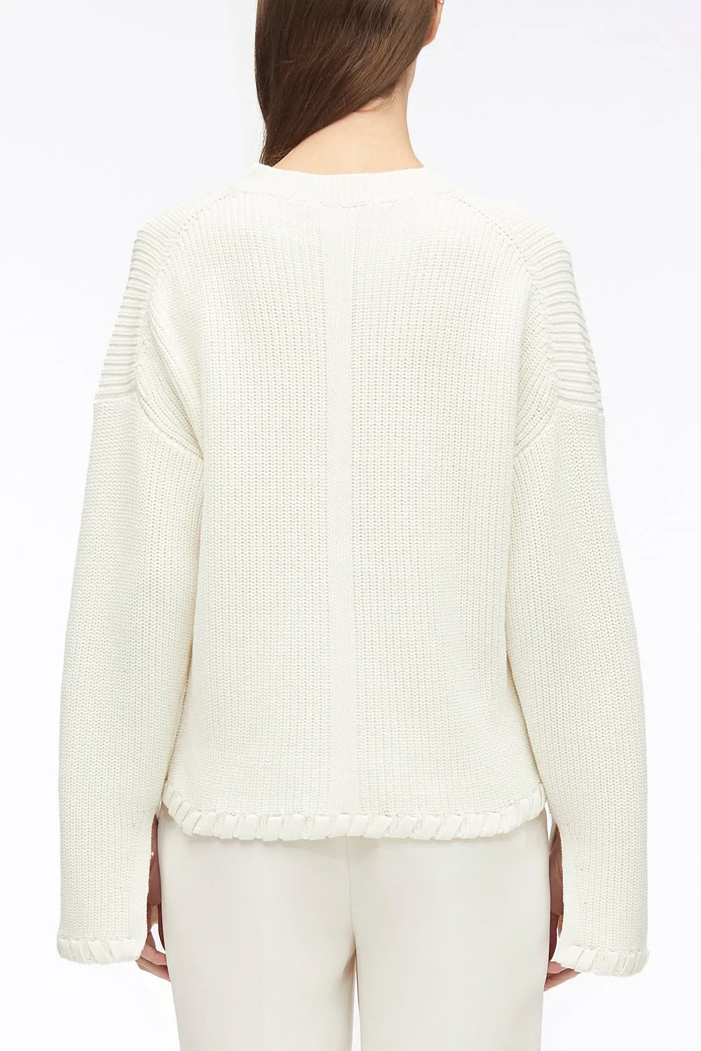 Ribbed V-Neck Jumper