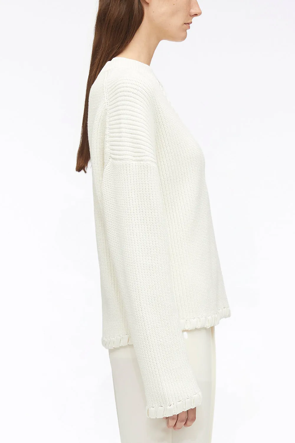 Ribbed V-Neck Jumper