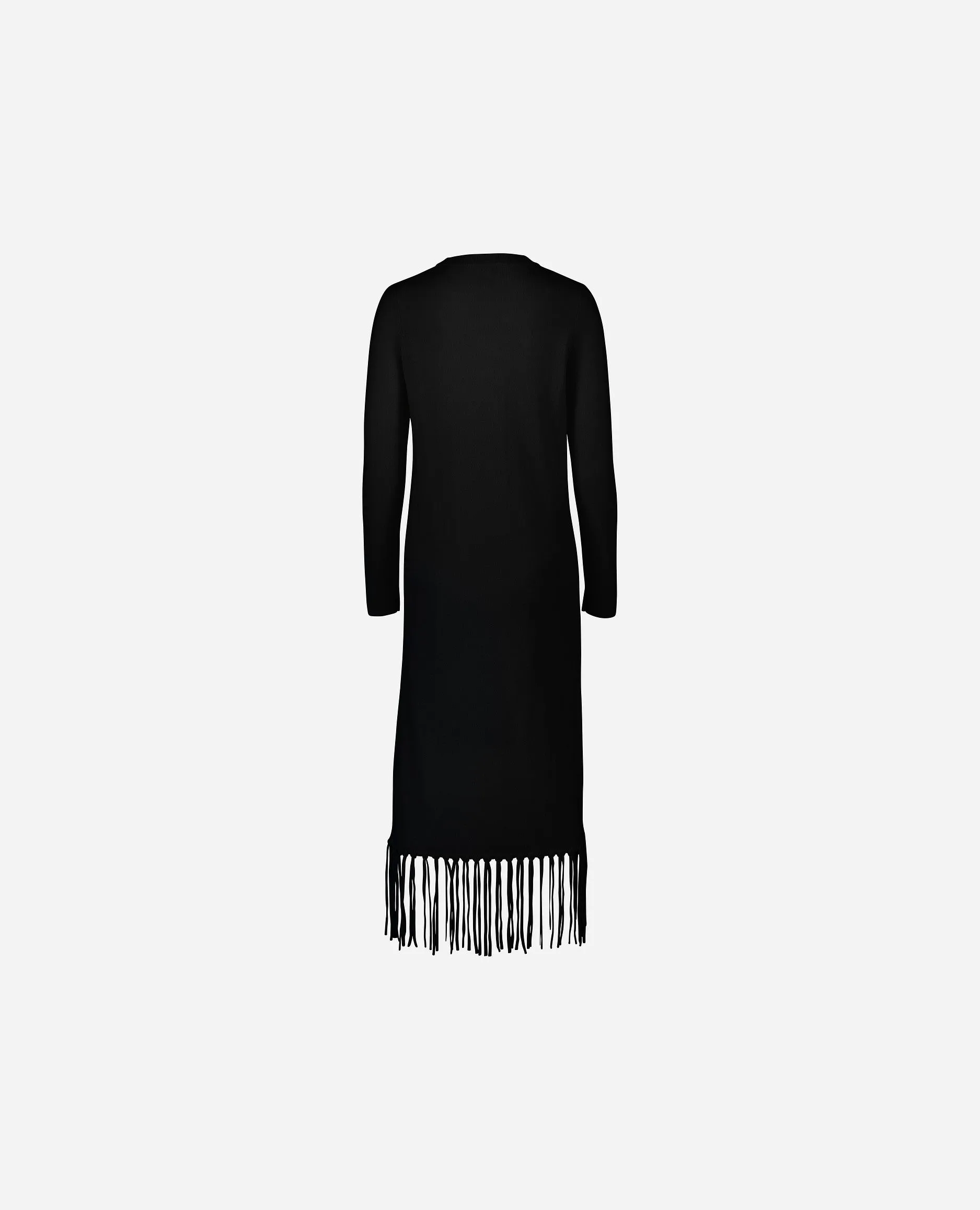 Rundhals Kleid aus Cashmere-Mischung in Schwarz