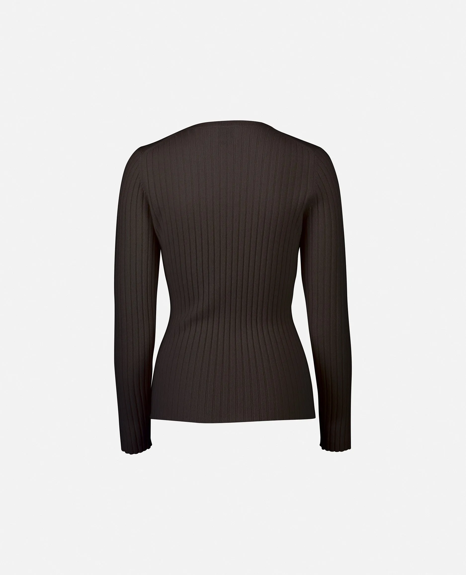 Rundhals Pullover aus Cashmere in Braun