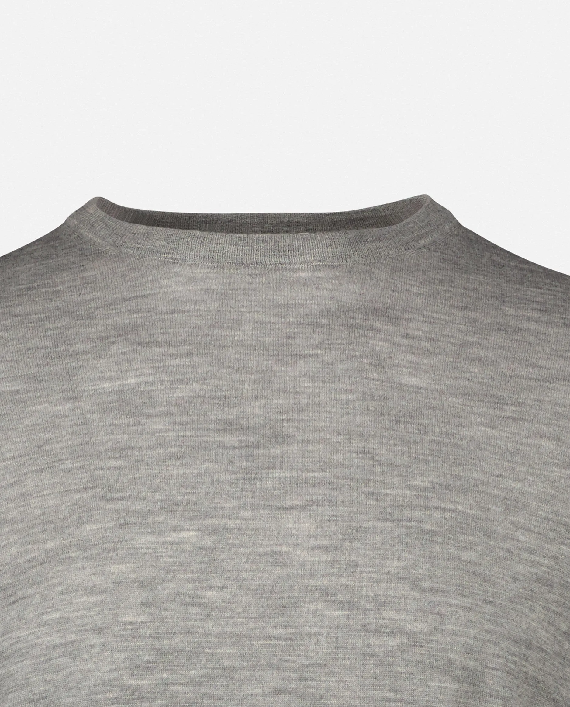 Rundhals Pullover aus Cashmere in Grau