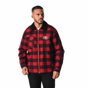 SAN FRANCISCO 49ERS  FLANNEL JACKET - RED