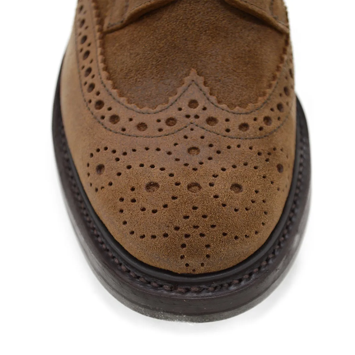 Sanders Cheltenham- Snuff Waxy Suede Brogue Boot