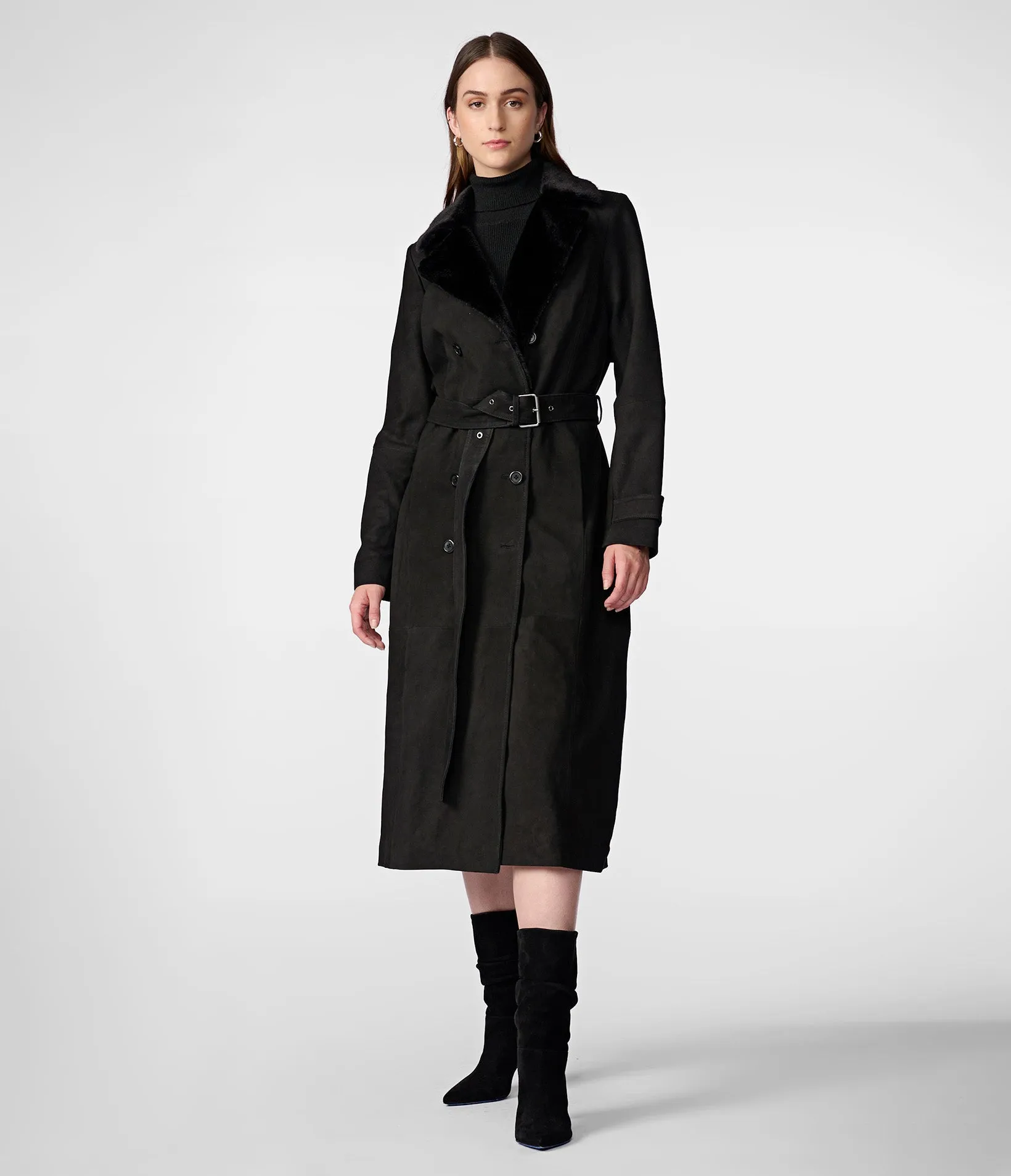 Savannah Faux Fur Trench