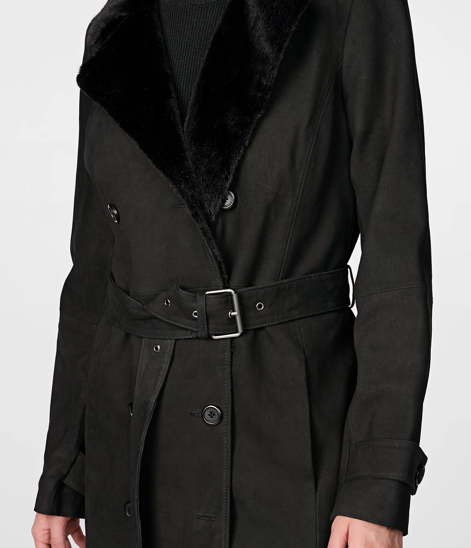 Savannah Faux Fur Trench